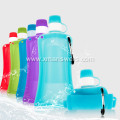 Silicone foldable sports kettle new handle cover cup